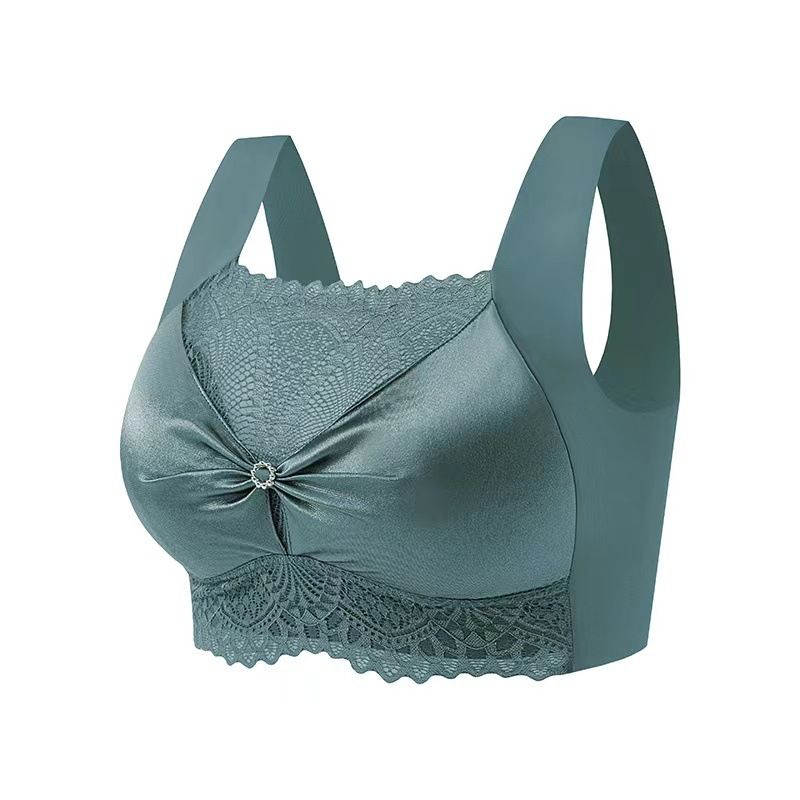 Nieuwe kanten, eendelige, vaste cup ondergoed voor vrouwen, anti-reflectie, brede schouders, geen sporen, strapless korte bh voor vrouwen_voghion.com