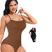 Shapewear jumpsuit Band en cup sluiten taille en kruis gesp open sexy shapewear jumpsuit_voghion.com