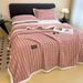 Premium Golden Mink Fleece Blanket - Double-Sided Plush With Checkerboard Pattern All-Season Soft Throw For Bed/Couch_voghion.com