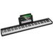 Tastiera per pianoforte MIDI pieghevole nera da 88 tasti Bluetooth portatile_voghion.com