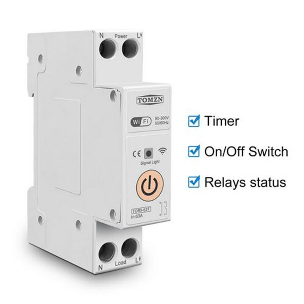 Interruttore automatico Wi-Fi con misurazione 63A1P Din Rail Telecomando App Home Smart Life Modulo timer_voghion.com