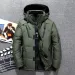 Herren Winterjacken | 20 Grad weißer Entengänsedaunenmantel - dicker warmer Schnee-Windbreaker_voghion.com