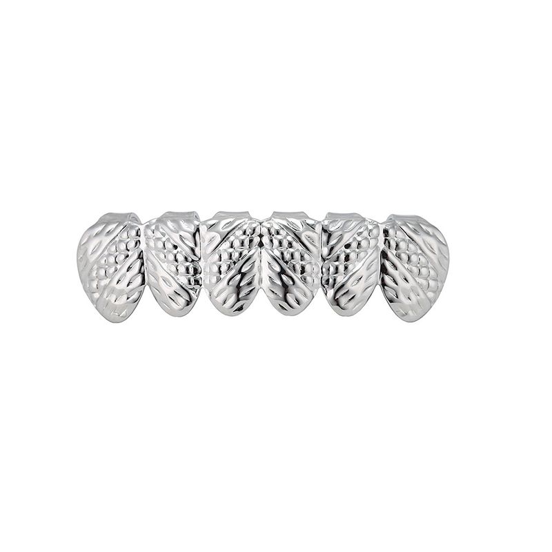 Körperschmuck Neue Hip Hop Vergoldete Zahnspangen Geschnitzte Strukturierte Zähne Vergoldet_voghion.com