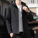 Frühling und Herbst neue Kapuze koreanischen Stil trendige hübsche Herren Top Casual Jacke Trenchcoat Männer_voghion.com