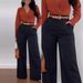 Women's Clothing Solid Color Basic Versatile Casual Flared Pants_voghion.com