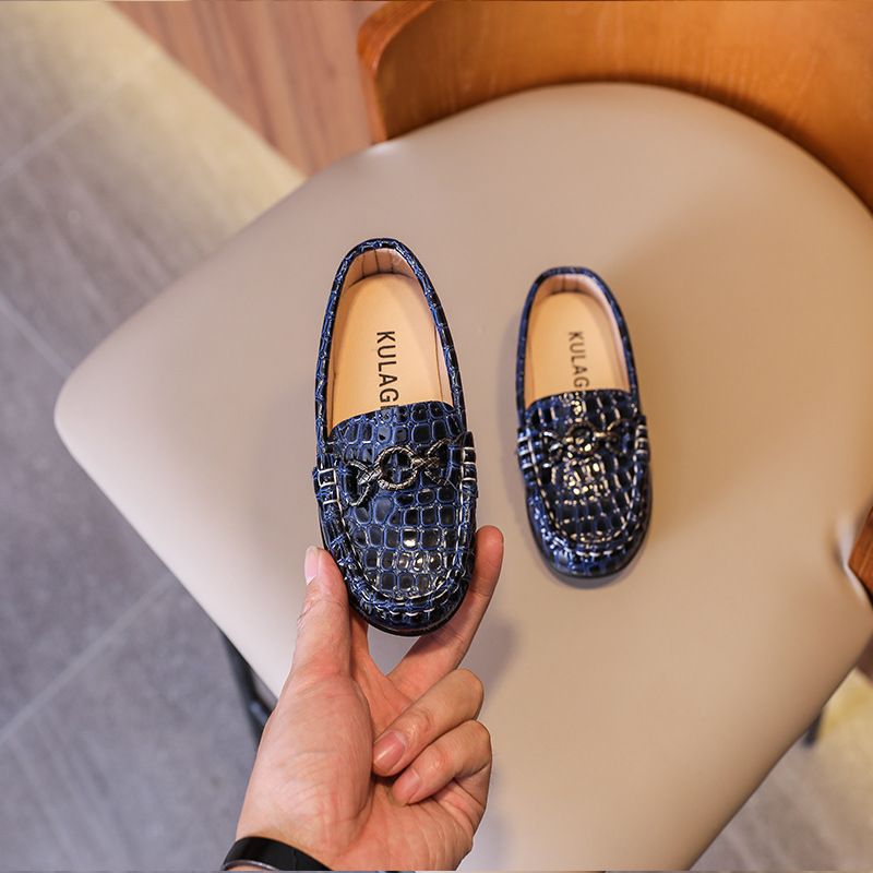British Style Children's Toe Shoes Slip On Shoes For Boys Retro Small And Medium Sized Children's Dress Shoes Slip On Loafers Children's Shoes_voghion.com