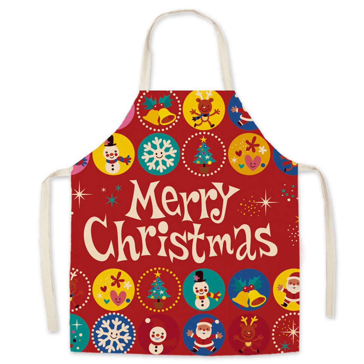 Cartoon Christmas Day, Cotton And Linen Apron Resistant To Dirt And Easy To Clean_voghion.com