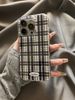 Coque premium à motif écossais noir et blanc pour iPhone 15/16, 13, 14 Pro Max, coque souple, design simple_voghion.com