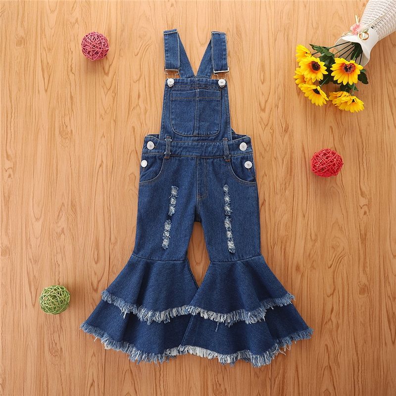 SAMGAMI BABY îmbrăcăminte transfrontalieră pentru copii, salopete all-style pentru fete, pantaloni evazați din denim cu strat dublu pentru copii europeni și americani_voghion.com