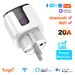 Tuya Smart EU Plug WiFi Bluetooth 20A Socket Power Monitoring Timer Outlet Compatible With Google Home Alexa SmartThings_voghion.com