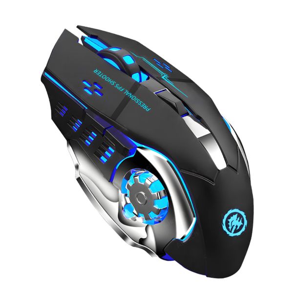 Drahtlose Drahtlose Maus Gaming Computer Stille Bluetooth Maus 2,4G USB Mechanische Hintergrundbeleuchtung PC Gamer Maus Für Computer_voghion.com
