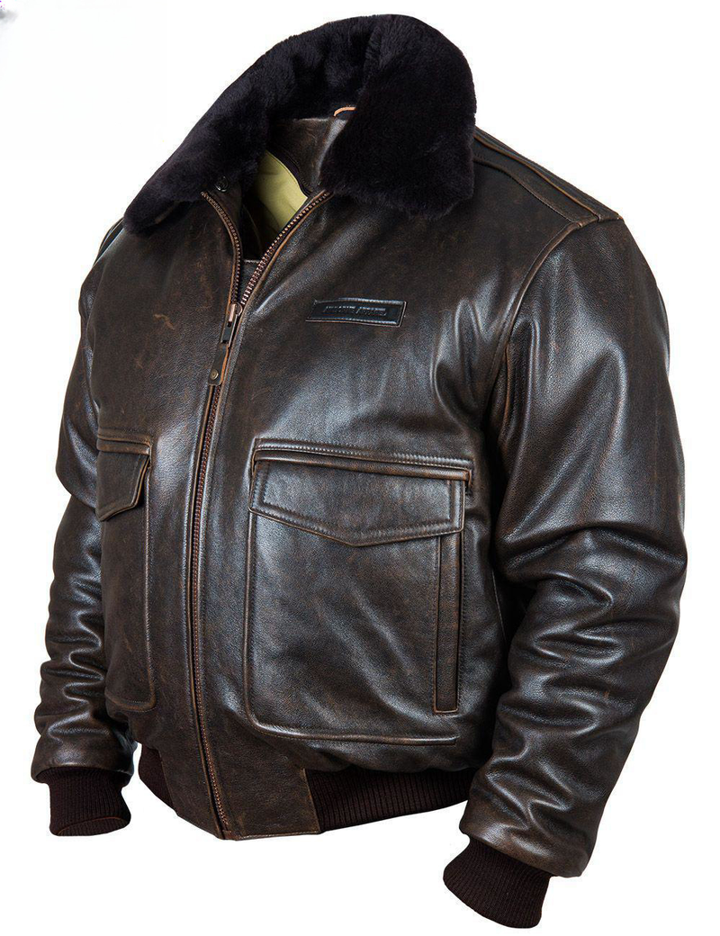 Giacca con collo in pelliccia e cerniera da uomo - Cappotto invernale antivento monopezzo con revers staccabili_voghion.com