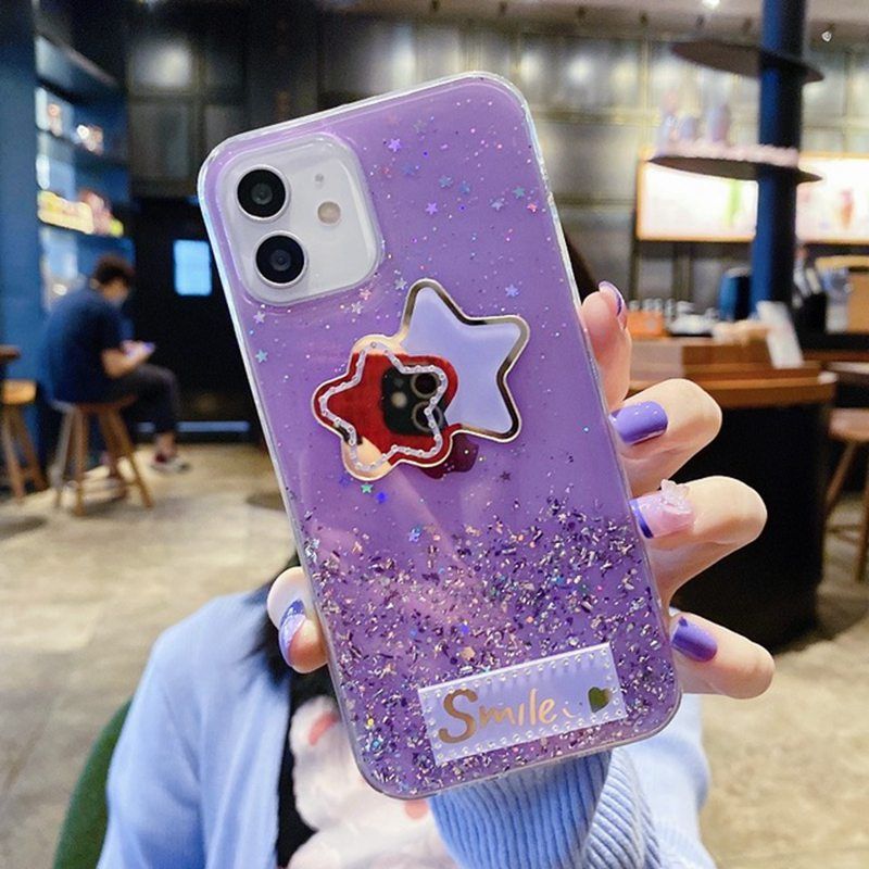 Bling Glitzer Sterne Handyhülle für Samsung Galaxy A13 A33 A53 A72 A52 A42 A32 A22 A12 A7 2018 A51 A71 A02 A31 A21 A11 So_voghion.com