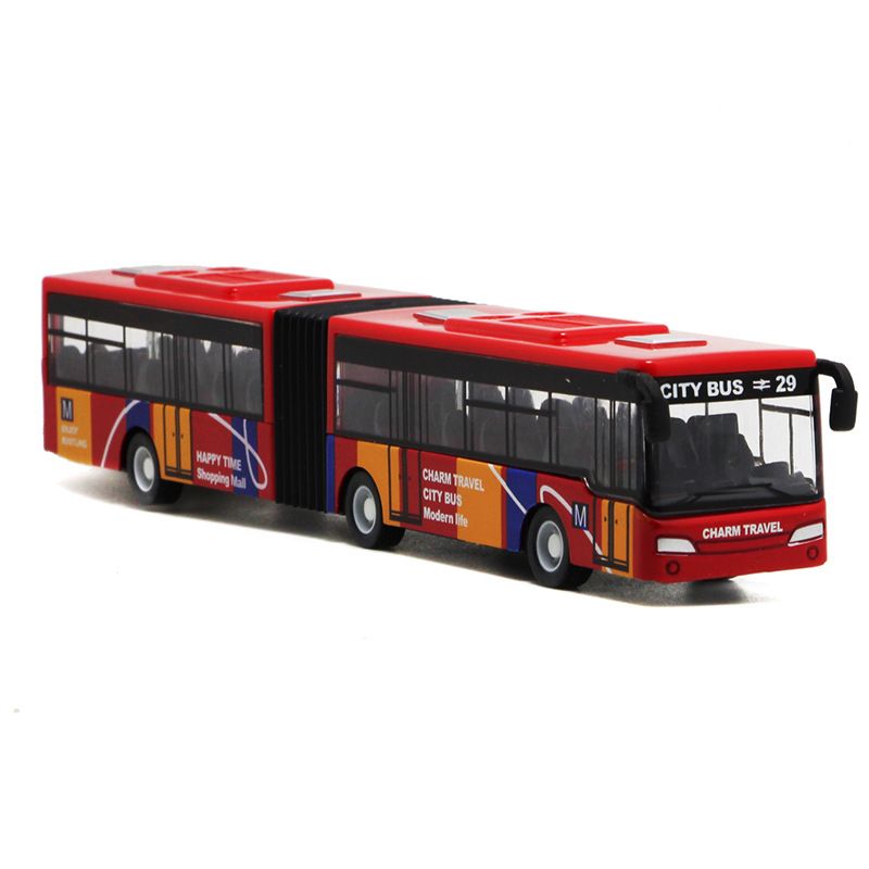 Alloy Double Section Lengthened Small Bus Toy For Children_voghion.com
