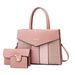 Damentaschen Dreiteilige Mutter-Kind-Tasche Strukturierte Nähte Handtasche Große Kapazität Taschen_voghion.com