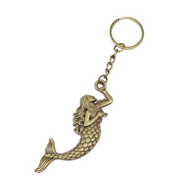Alloy Mermaid Keychain Fashion Pendant Keyring Car and Bag Decoration Hanger_voghion.com