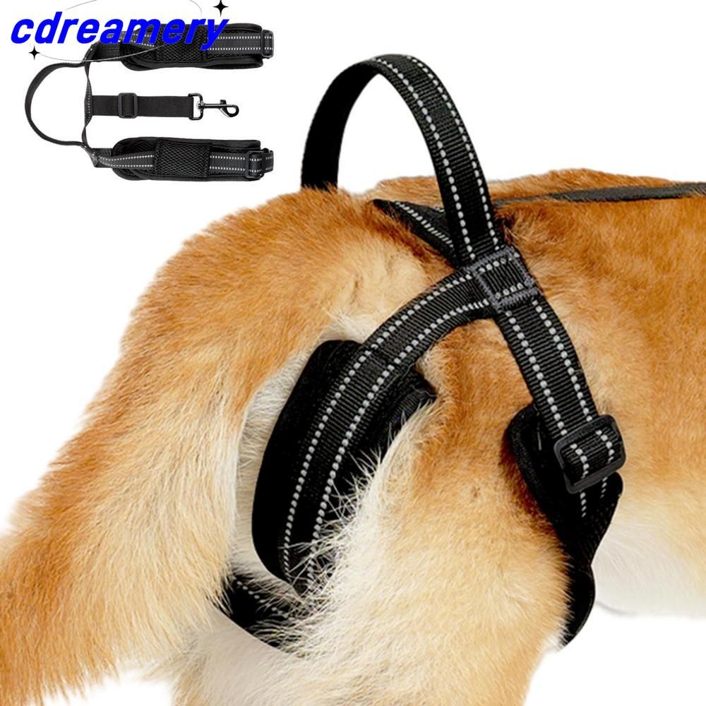 Imbragatura per cani per zampe posteriori, strisce riflettenti, imbracatura di supporto per fianchi regolabile e confortevole, imbracatura con maniglia robusta, imbracatura per cani_voghion.com