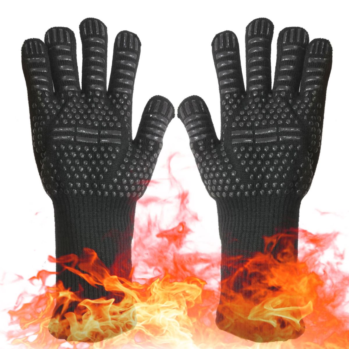 Guanti da forno e microonde resistenti al calore fino a 800 gradi, ignifughi, ignifughi, isolati, per alte temperature._voghion.com
