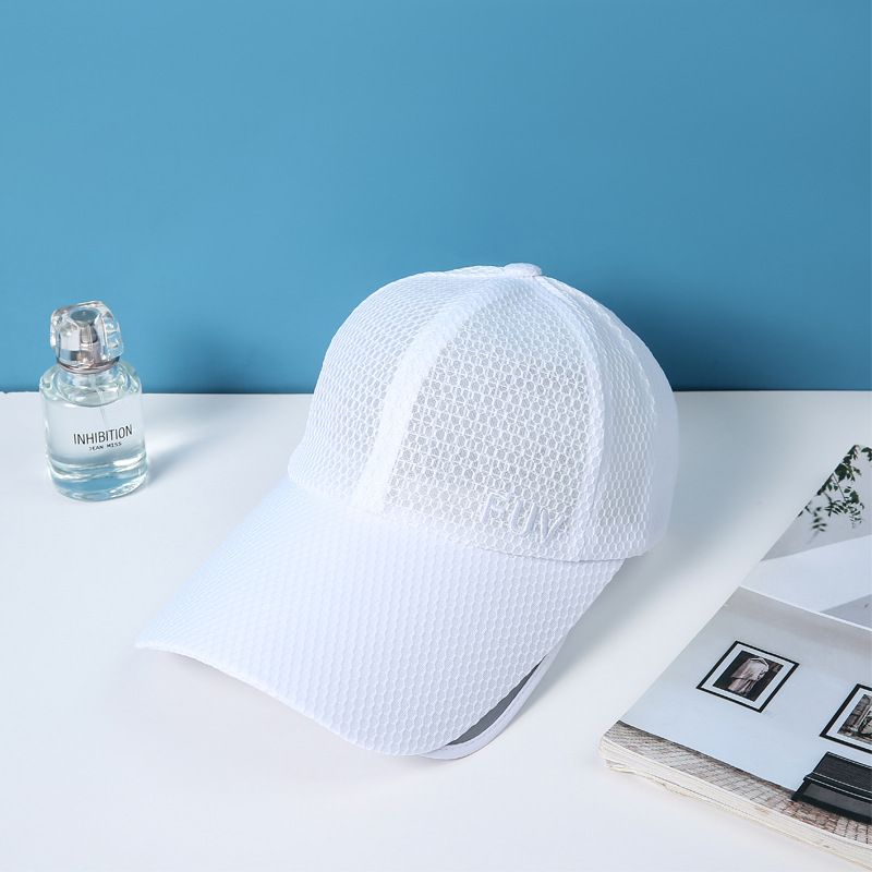 Unisex baseballpet met extra brede rand - UPF50+ gecertificeerde zonnehoed van volledig gaas met verstelbaar trekkoord voor buiten en dagelijks gebruik_voghion.com