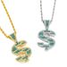 USD symbol gold coin rotating hiphop Cuban chain personality hip-hop men's necklace trendy accessories_voghion.com