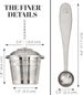 Großes Tee-Ei mit Teelöffel und Abtropfschale (2-teiliges Set) – Teesieb und Teesieb aus Edelstahl für mehrere Tassen_voghion.com