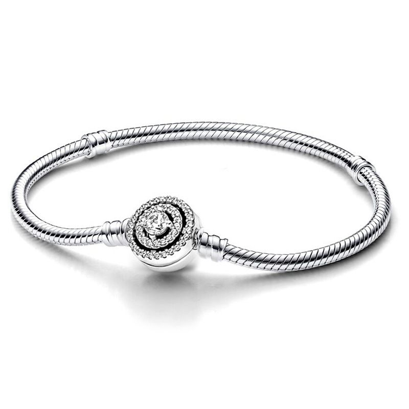 Charm Bracelets Panjia Moments Halo Chain Clasp Snake Bone Chain Bracelet Snake Bone Chain Bracelet Snake Bone Chain Bracelet Bracelet Basic Chain_voghion.com