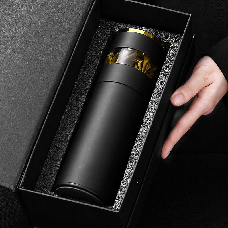 Tea and water separation thermos cup 316 stainless steel large capacity men's high end gift box set return gift tea cup wholesale_voghion.com