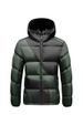 Men's Lightweight Winter Jacket With Graphene Lining, Contrast Color Design, Thickened Hooded Zip-Up Coat For Casual & Outdoor Activities_voghion.com