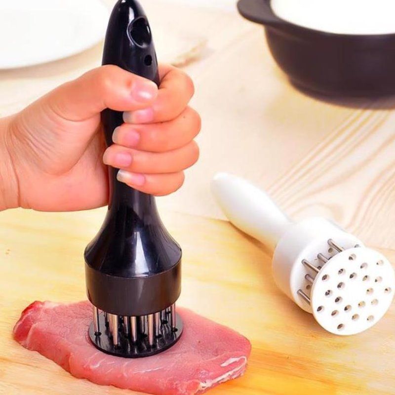 Ago per ammorbidire le bistecche in acciaio inox rotondo per uso domestico, braciola di maiale, ammorbidente per carne di pino, spezza tendini, utensile da cucina_voghion.com