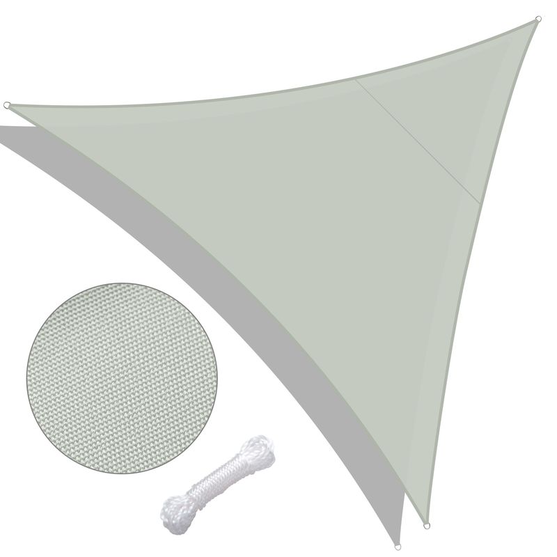 5x5x5m Triangle Sun Shade Sail/Gray_voghion.com