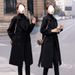 Women's Clothing Trench Coat Long Sleeve A-Line Overcoat With Notched Lapel For Autumn Spring (Khaki, Black, Brown)_voghion.com