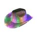 Nuovo cappello luminoso a LED colorato argento rosa hip-hop performance Party Western paillettes cappello luminoso in denim_voghion.com