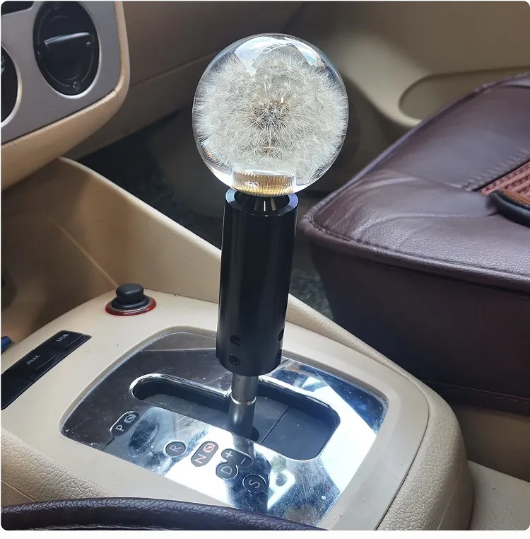 JDM Voiture Cristal Tête de Vitesse Modification Personnalité Universelle Pissenlit Créatif Manuel Levier de Vitesse Automatique_voghion.com