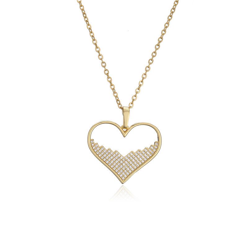 New Product VENUS Micro-inlaid Color Zirconium Love Pendant Necklace Women Fashion Simple Jewelry Wholesal_voghion.com