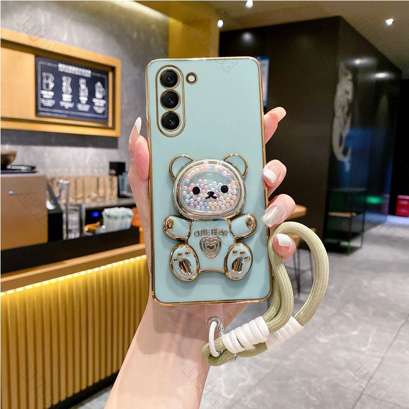 s 21 22 süße Bär Handgelenk Strap Telefon Halter Fall für Samsung Galaxy S20 S24 S22 S23 S21 S10 Hinweis 10 20 Plus Ultra Fe_voghion.com