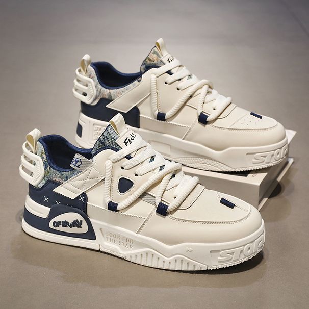 Newmillon Casual Board Trendy Student Versátil Respirável Esportes Sapatos Masculinos Sazonais_voghion.com