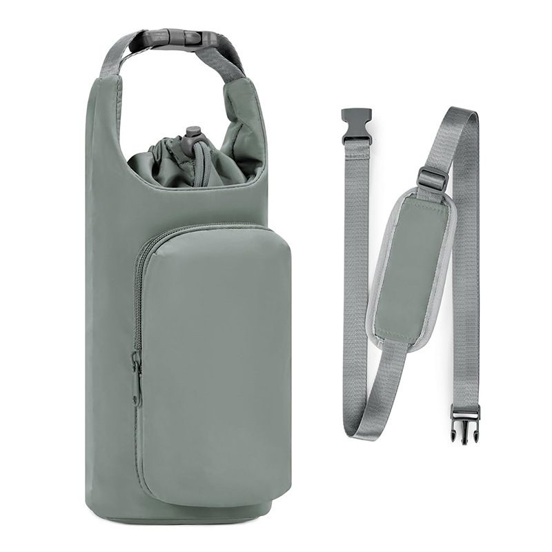 Damen-Wasserflaschentasche mit Handytasche, isoliert, mit verstellbarem Schultergurt, Sling-Wasserflaschentasche_voghion.com