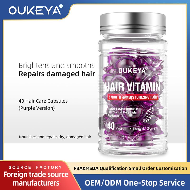OUKEYA Hair Care Capsules - Nourishing Argan Oil Treatment For Frizz Control & Shine, Portable Leave-in Hair Serum With Fragrance_voghion.com