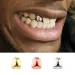 YONGX Gold Silver Monochrome Teeth Grilz Classic Hip Hop Gloss Hat Mens Jewelry Halloween Gift 241210_voghion.com