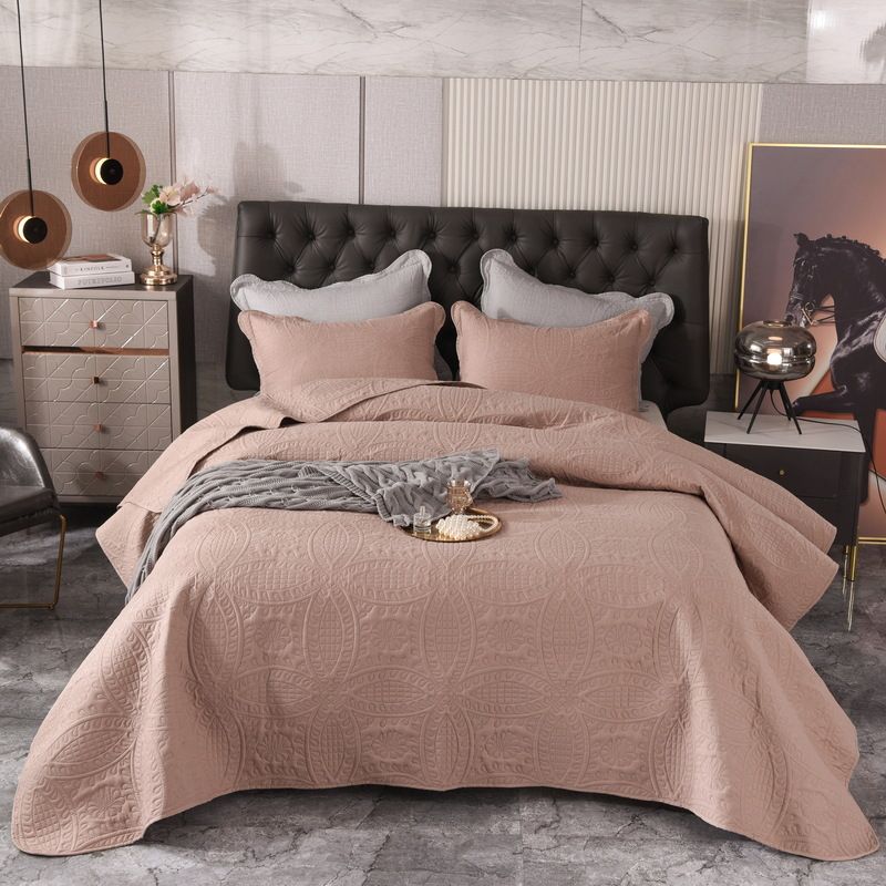 Copriletti - Trapunta estiva morbida per letto, copriletto leggero - Copriletto moderno con motivo a monete per tutte le stagioni - 1 pezzo_voghion.com