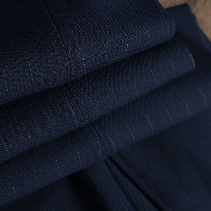 Îmbrăcăminte pentru bărbați Costum albastru la două piept pentru bărbați, îmbrăcăminte formală, costum pentru nuntă, costum business casual pentru bărbați_voghion.com