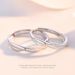Mobius Strip Couple Rings INS 999 Sterling Silver Light Luxury Niche Design Adjustable Open Ring For Girlfriend On Qixi_voghion.com