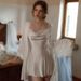 Kvinders Intimates Ice Silk Natkjole Lys Luksus Hjemmetøj Pure Temptation Suit_voghion.com
