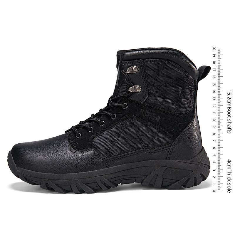 Botas tácticas de combate para hombre: botas militares y de senderismo impermeables para exteriores y campo, con tallas extendidas (39-47)_voghion.com
