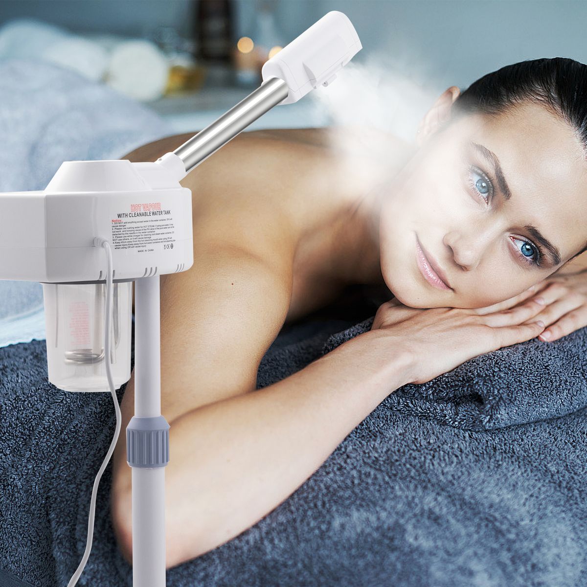 Facial Esthetician Steamer Professional Aromatherapy Humidifier Face Spa Mist Steam For Home Beauty Salon_voghion.com