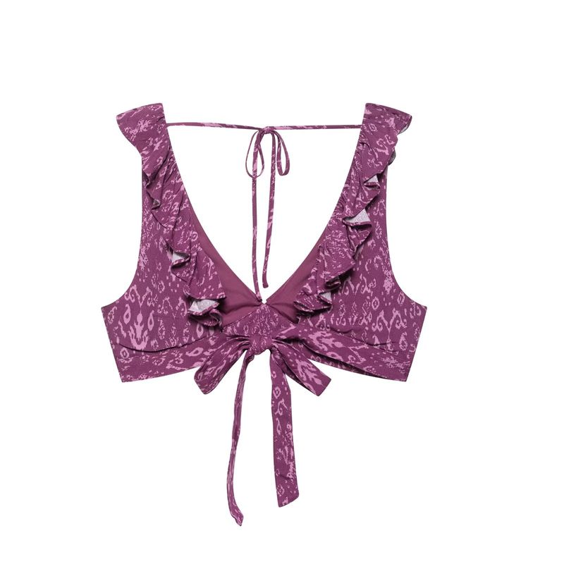 Ensemble haut sans manches à volants et jupe courte taille haute pour femme, style 2025_voghion.com