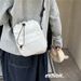Folded drawstring bag, nylon shoulder bag, fashionable and niche crossbody bag, casual and versatile phone bag_voghion.com