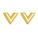 New Jewelry Stainless Steel V Letter Necklace Non-Fading Gold Bracelet Earrings Women's Set T Brand Light Luxury_voghion.com