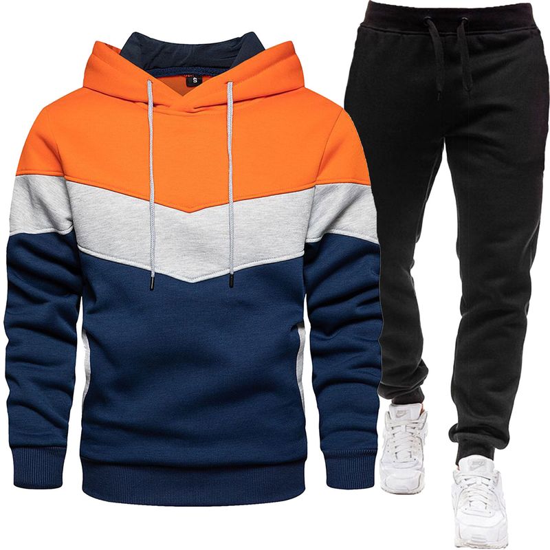 2024 Herensportmode Vrije tijd Lente Herfst Tweedelige set met capuchon en broek_voghion.com