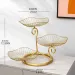 Vassoio minimalista a 3 livelli - Frutta/Verdura Nero Oro_voghion.com
